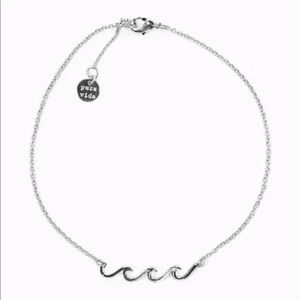 Silver wave anklet - like new!